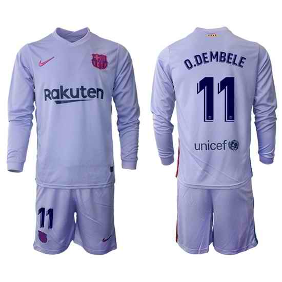 Men Barcelona Long Sleeve Soccer Jerseys 546